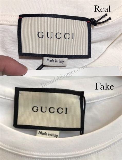 gucci shirt tag real vs fake|authentic gucci labels.